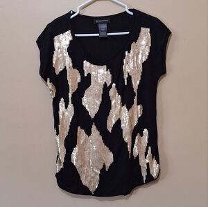 Inc International Concepts Gold Sequin Shirt